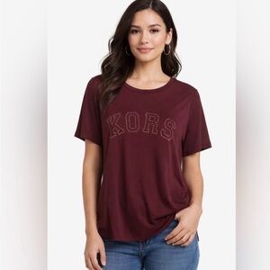 Michael Kors Wine Short Sleeve Tee